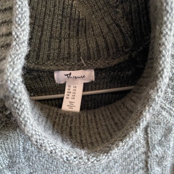 (SOLD) Thyme Maternity Long Knit Sweater - Picture 2 of 5
